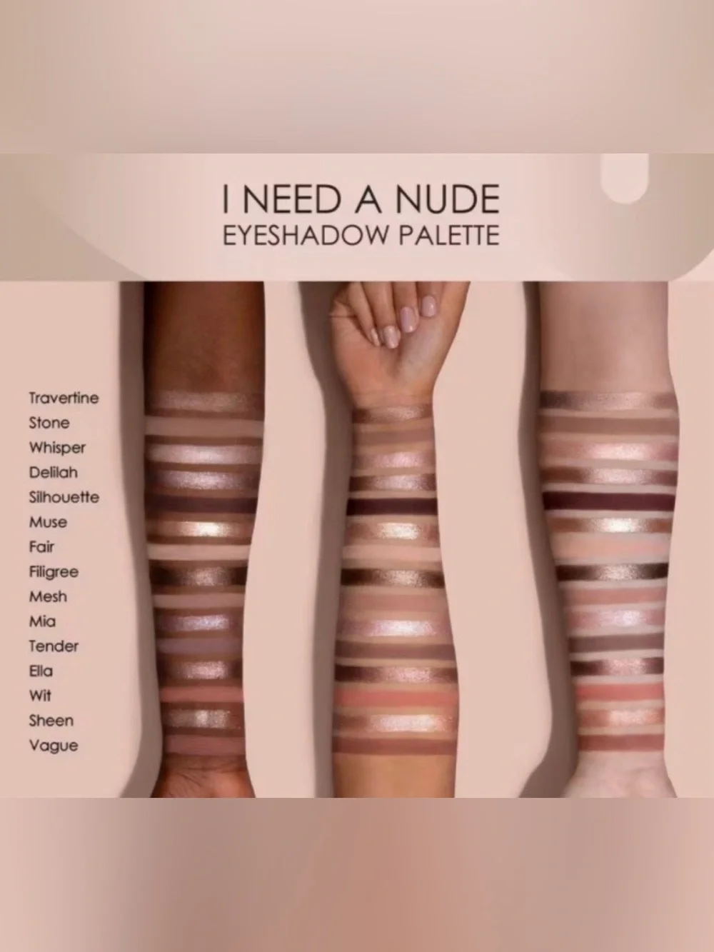 NIB NATASHA DENONA PALETTE I NEED A NUDE EYESHADOW PALETTE! MADE IN ITALY!